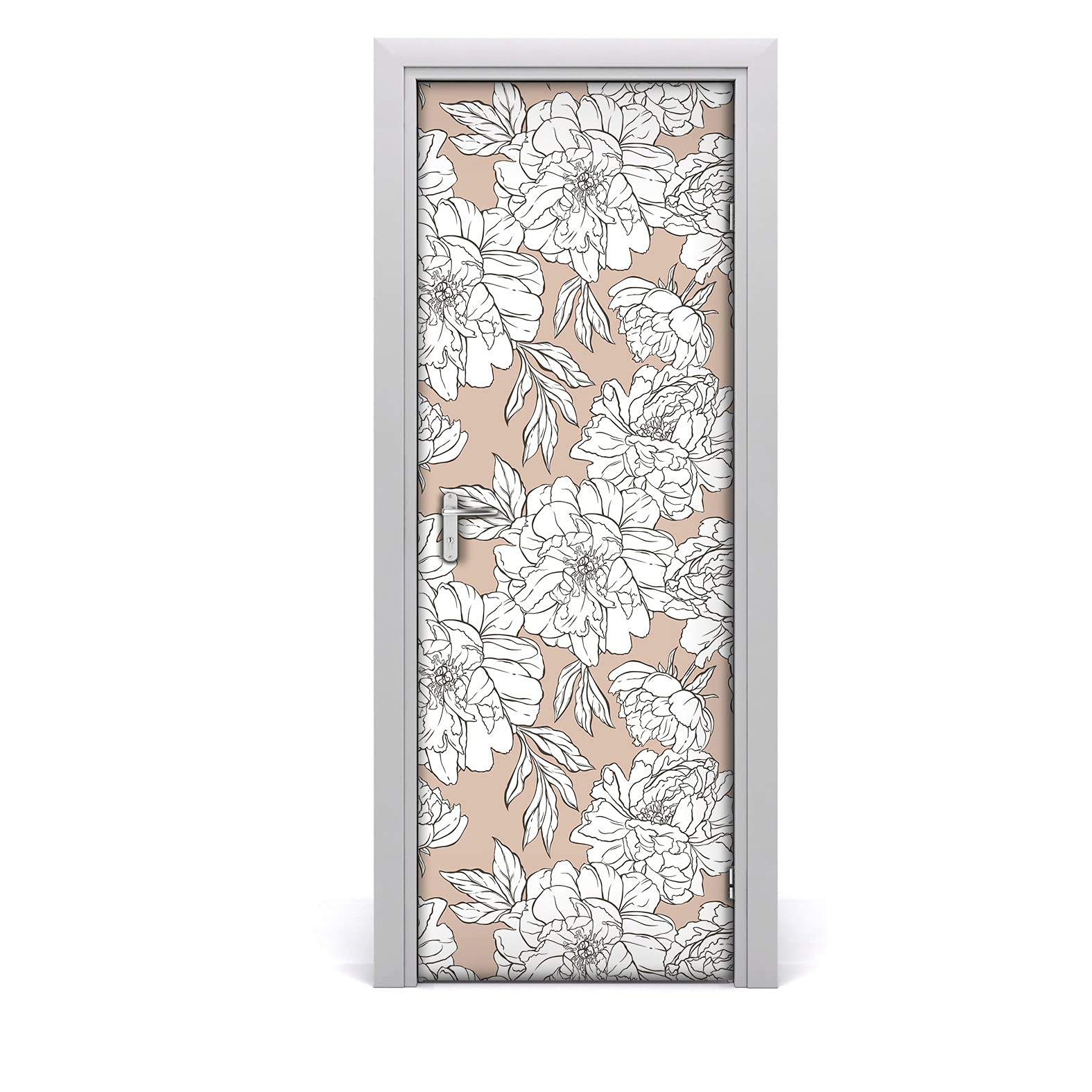 Papier peint sur la porte mural Magic-Stick pour créer un salon romantique