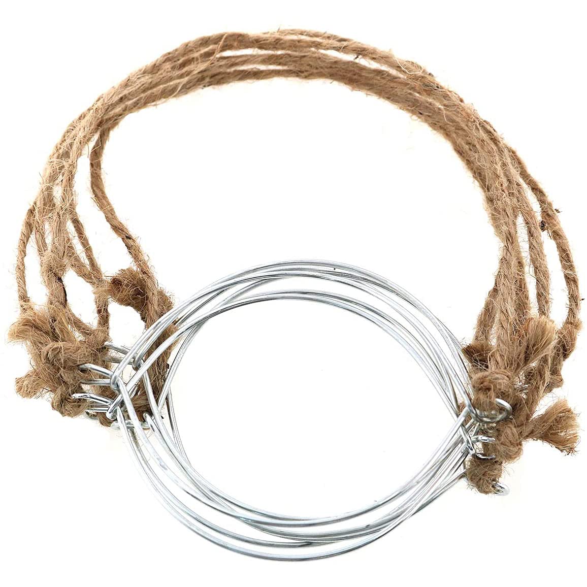 Tiardey Light 6Pcs Mason Jars Hanger Hemp Rope Handle Diy Solar Lamp Hangers Metal Ring With Burlap Handles For #70