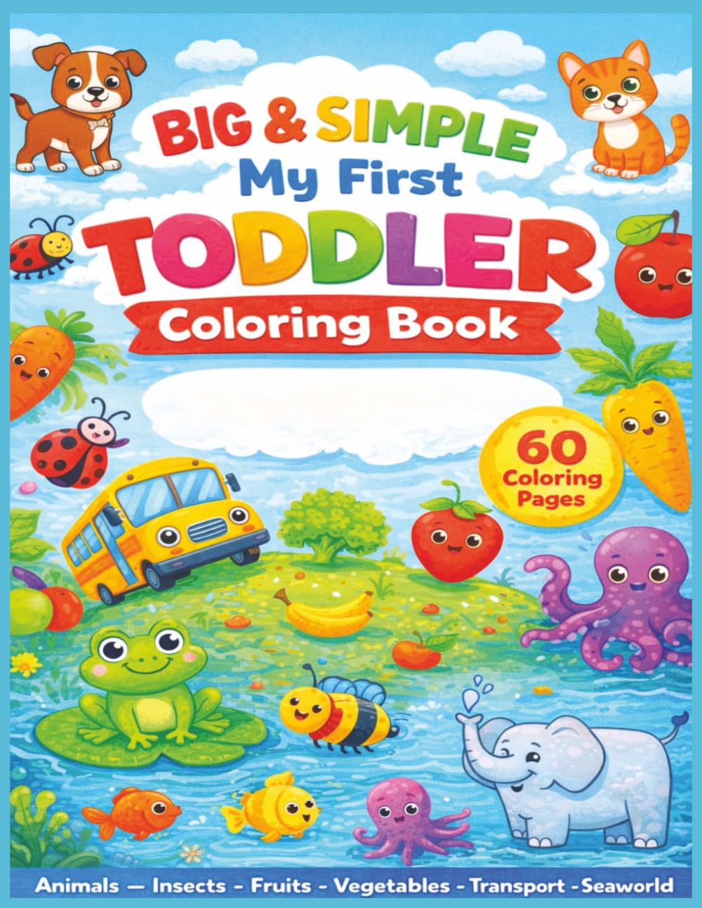 Big & Simple: My First Toddler Coloring Book: Bold, Beginner‑Friendly Coloring for Toddlers | Build Confidence with Easy‑to‑Color Pictures