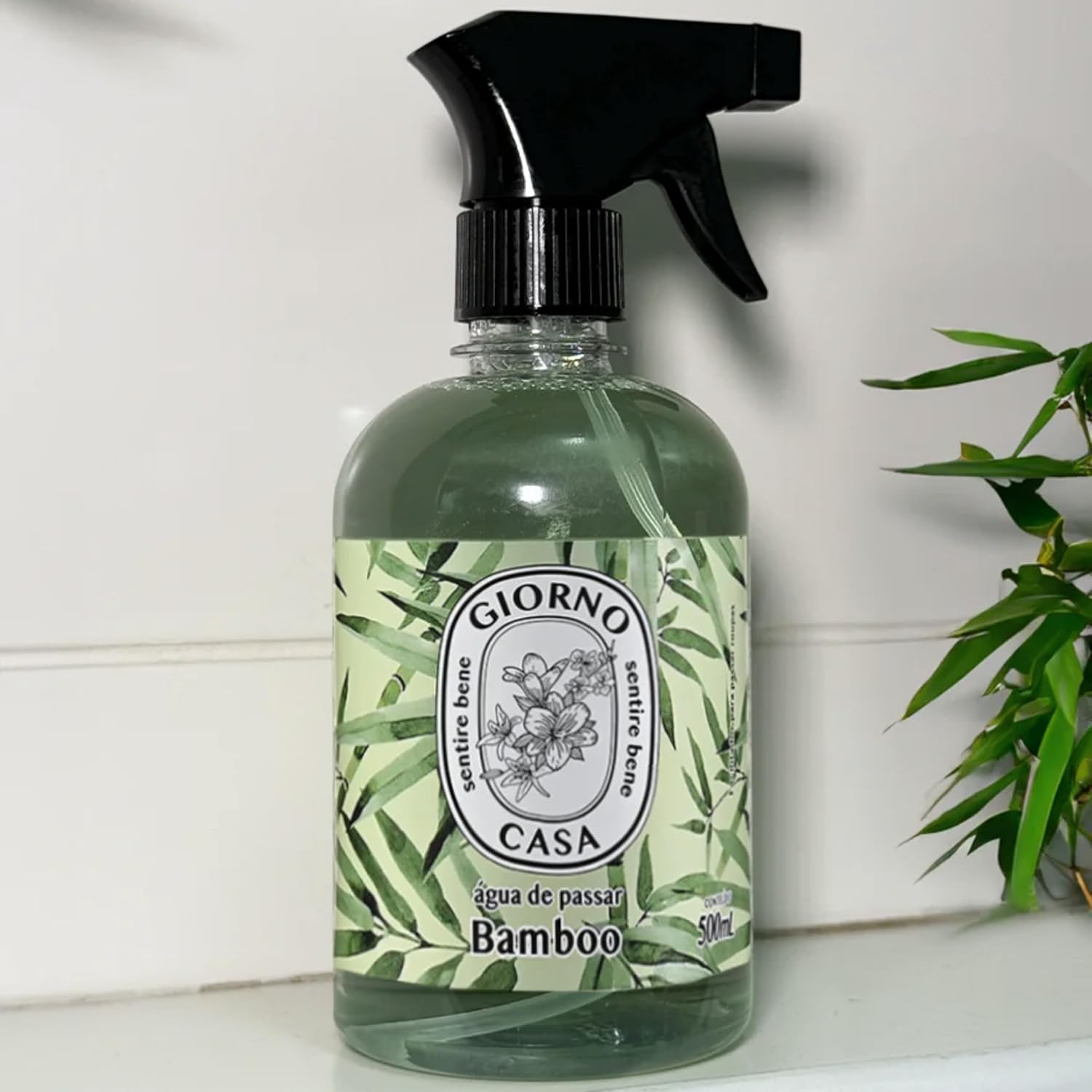 Giorno Casa Água De Passar Roupas E Tecidos Bamboo 500 Ml Verde