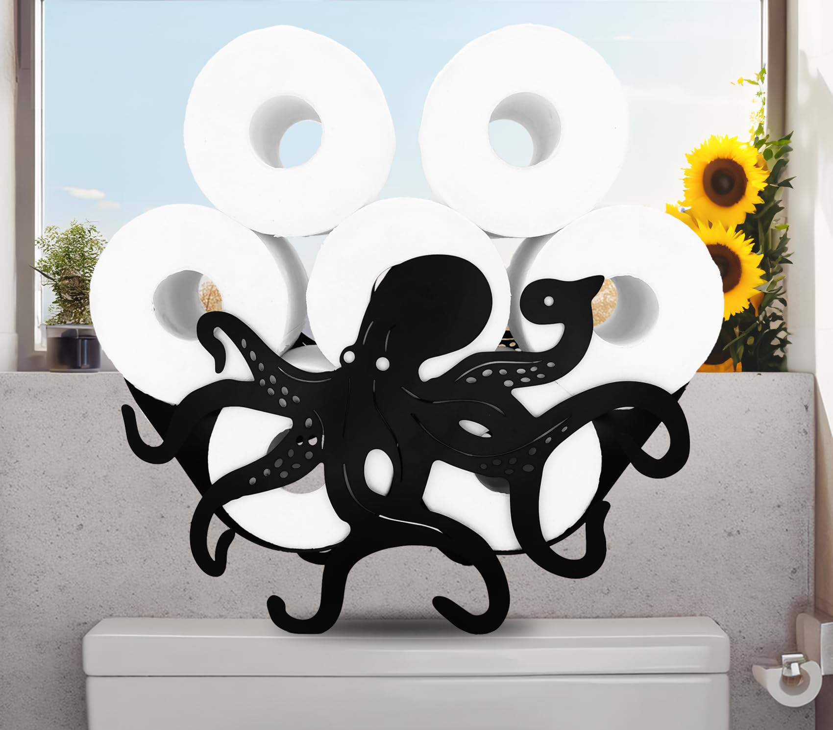 Snapklik.com : Octopus Animal Decorative Toilet Paper Holder Stand ...