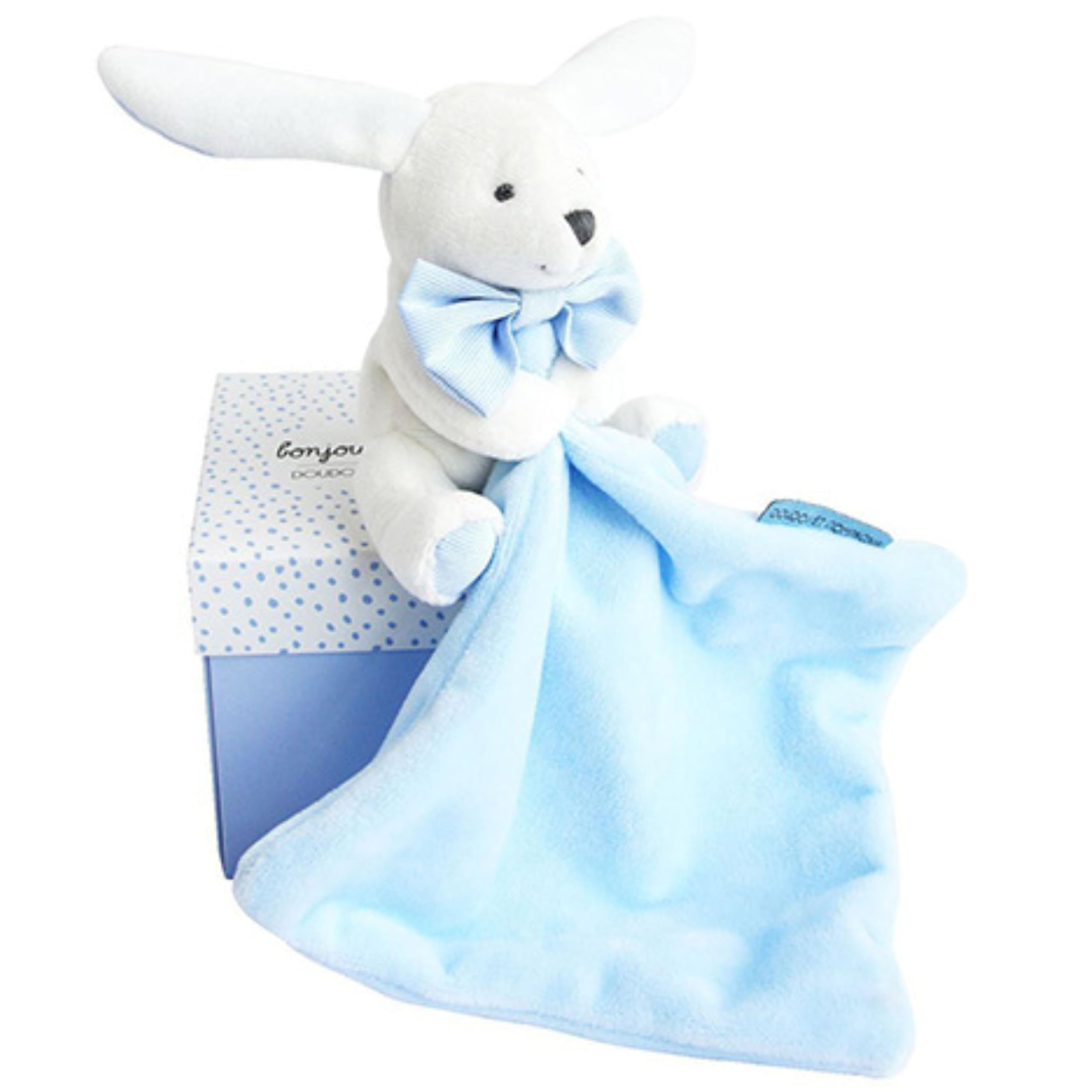 Doudou et Compagnie - Bear Handkerchief Soft Toy - Flower Shaped Box - Brown - 10 cm - Gift Idea for a Birth Girl and Boy - 302 - 5