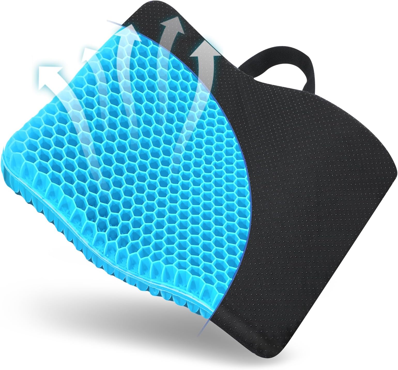 Cuscino In Gel Dualuxe Per Auto E Ufficio - Allevia Pressione Su Schiena E Gambe, Custodia Lavabile - Foto 8