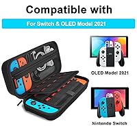 Vista 34 de daydayup Switch Carrying Case Compatible with Nintendo Switch 2, with 24 Games Cartridges Protective Hard Shell Travel Carrying Case Pouch for