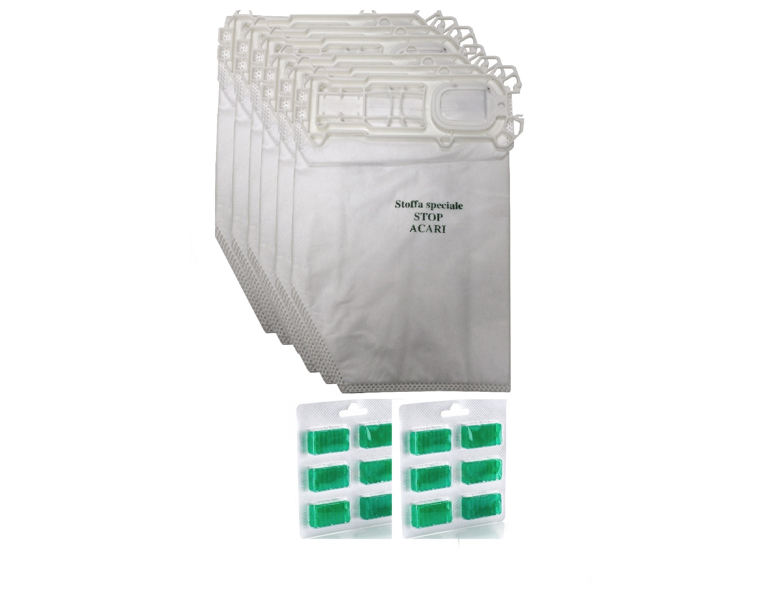6 Sacchetti Profumati Per Vorwerk Folletto VK135 VK136 - Filtrazione Alta, Made In Italy - Foto 6