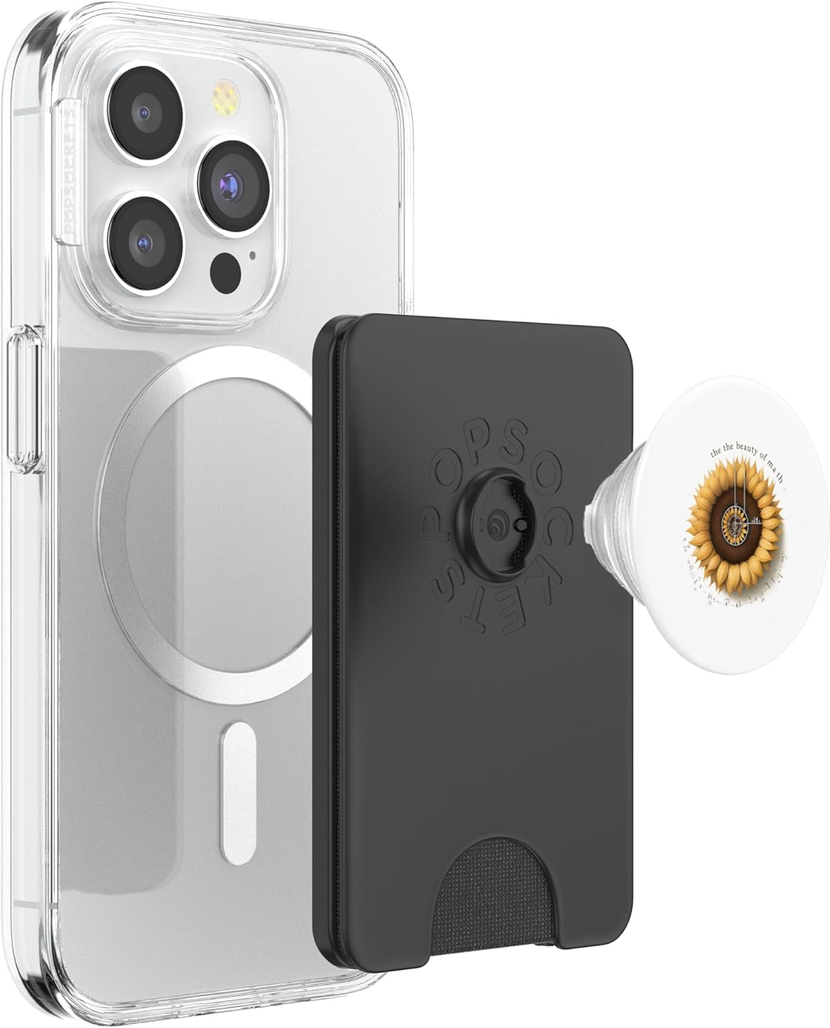 Fibonacci Formula: Sunflower Spirals - PopSockets PopWallet for MagSafe