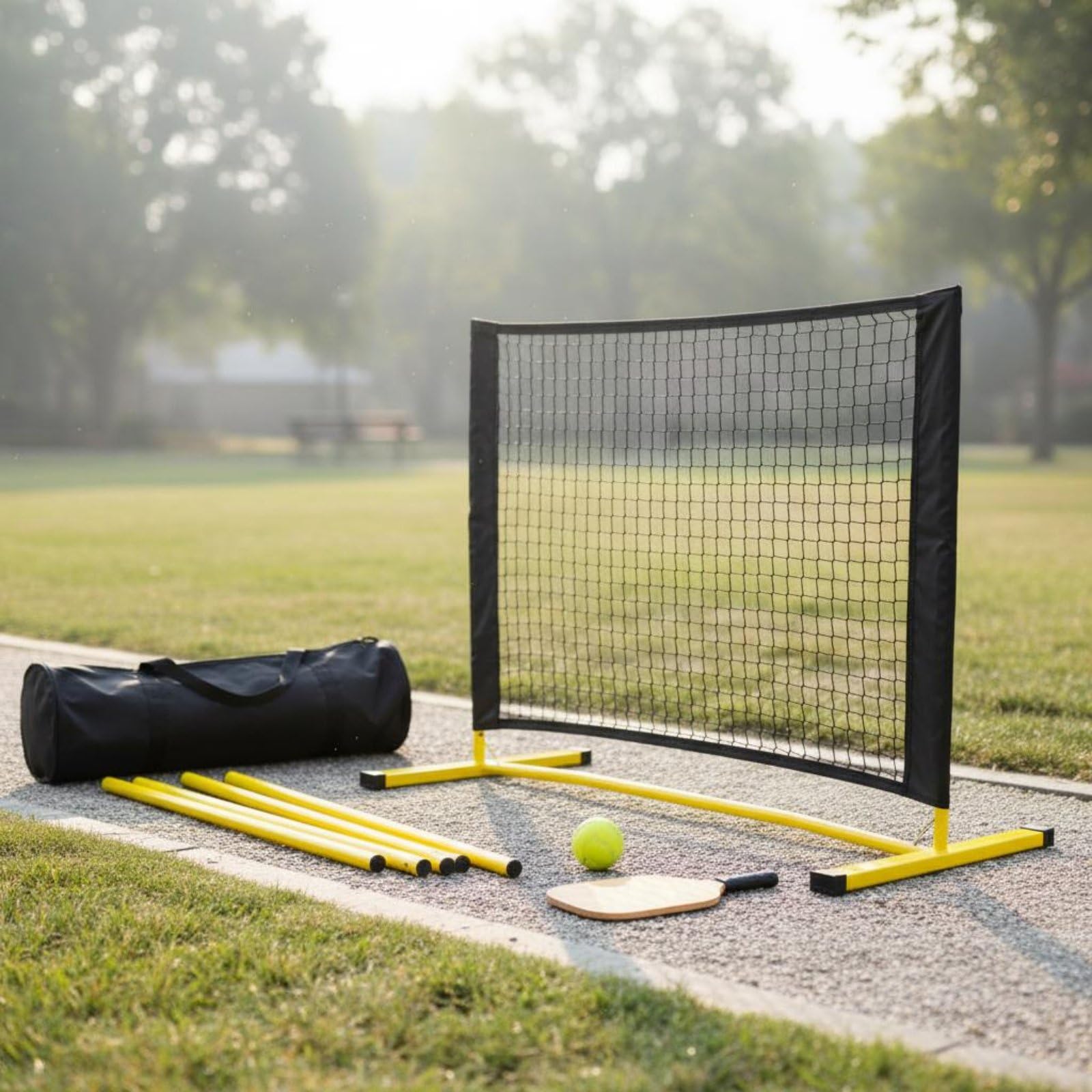 Rete Portatile da Pickleball Professionale Rete Pickleball Portatile Versatile Supporto Badminton Regolabile per Cortile, Campi Sportivi, Palestra