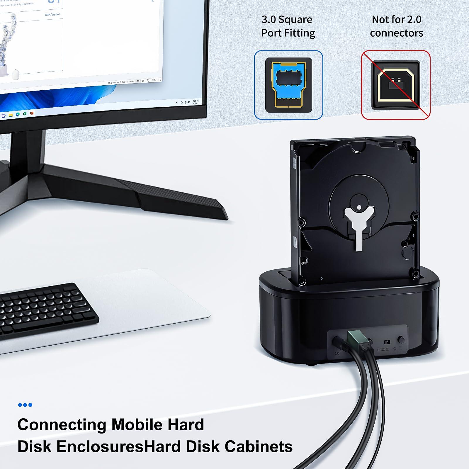 Kumiho Cavo USB 3.0 per stampante, da maschio A a maschio B (15 m), compatibile con scanner, stampanti, dischi rigidi esterni desktop e altro ancora