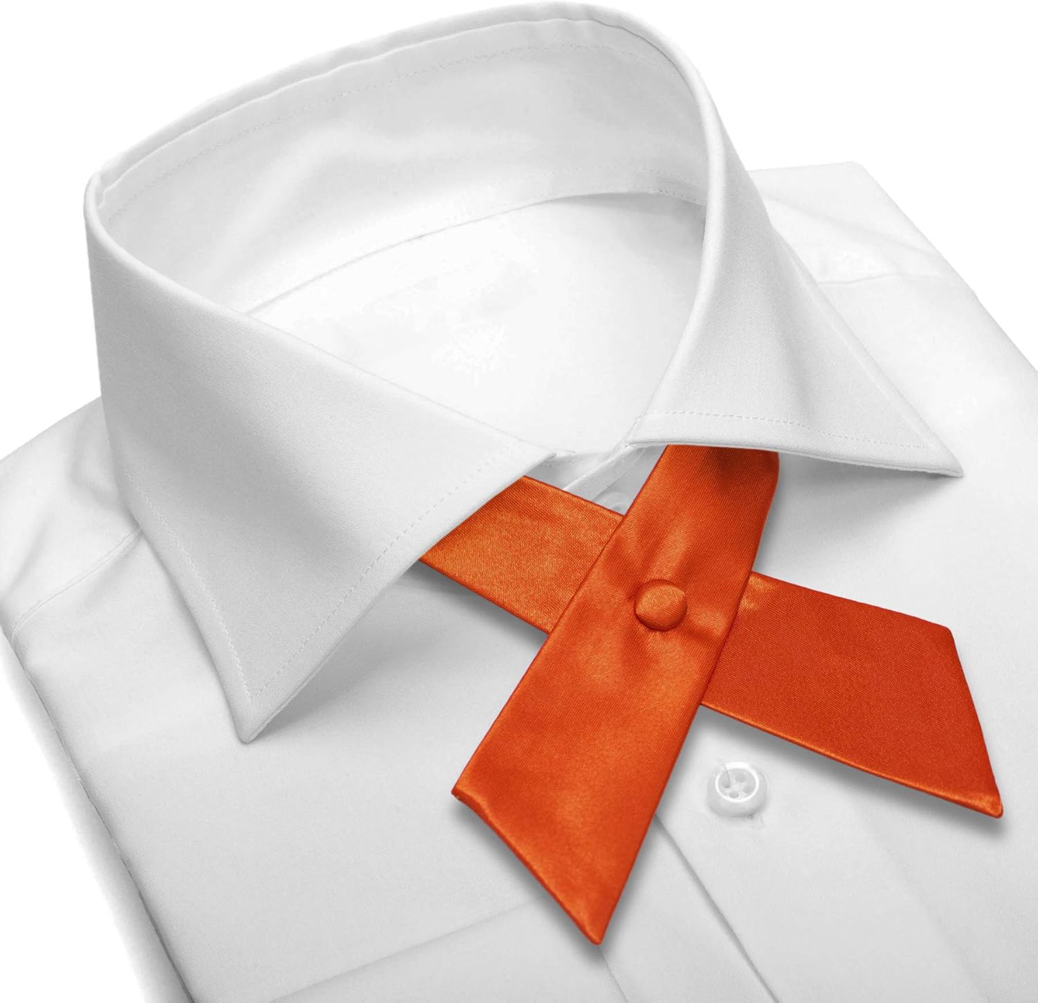 Women's or Men's Crossover Neck Tie Solid Color Continental Tie - Image 2