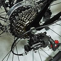 Vista 8 de Xspec Bicicleta de montaña plegable de 26 pulgadas y 21 velocidades para adultos