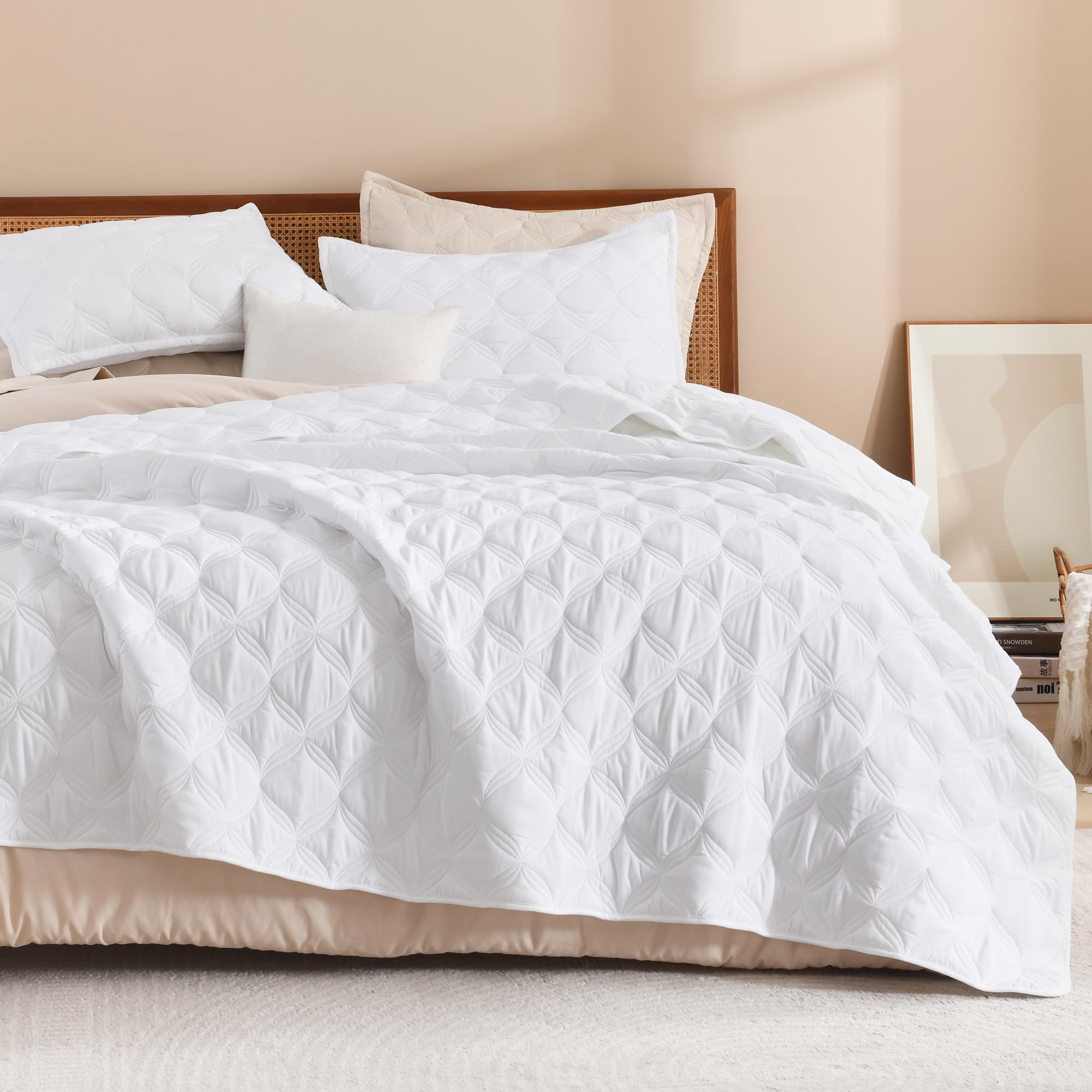Edredón de tamaño King de 128 x 120 pulgadas con acabado premium textil
