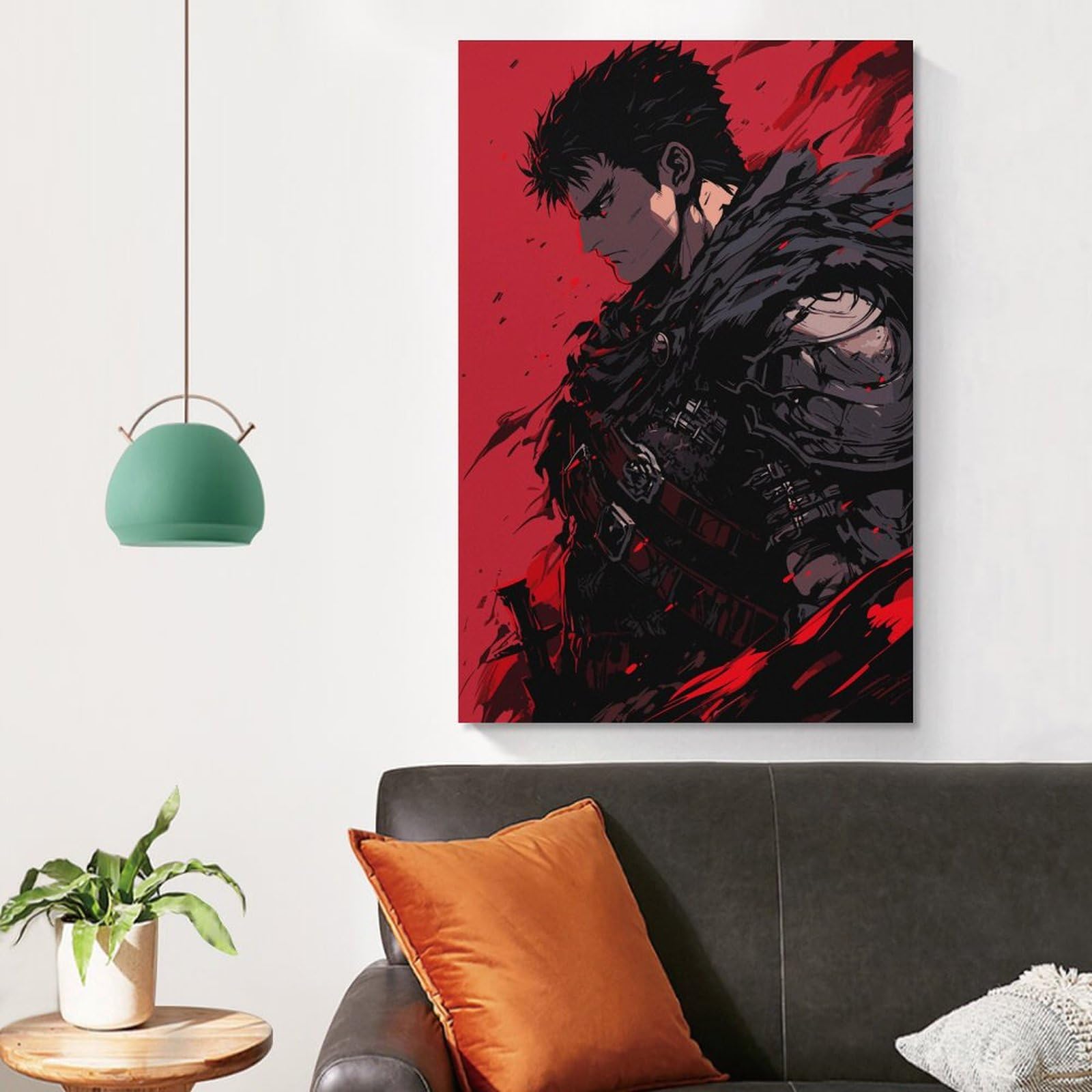 SECOLI Berserk Klassisches Anime-Leinwand-Poster, dekoratives Gemälde, Wandkunstdruck, modernes Dekor, ungerahmt, 40 x 60 cm
