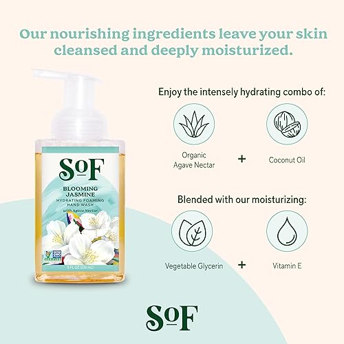 Miniatura 4 de SoF Body Care - Lavado de manos espumoso de almendras dulces anteriormente cuidado corporal del sur de Francia néctar de agave orgánico hidratante