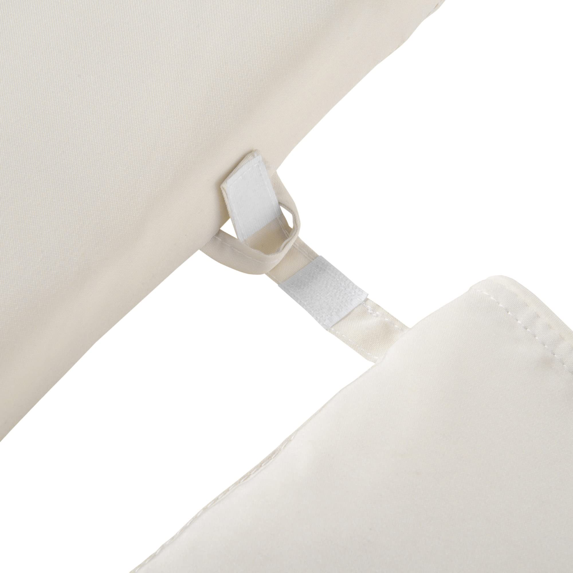 Outsunny Cuscino per Sdraio Lettino Prendisole da Giardino 198x53x5cm Bianco Crema