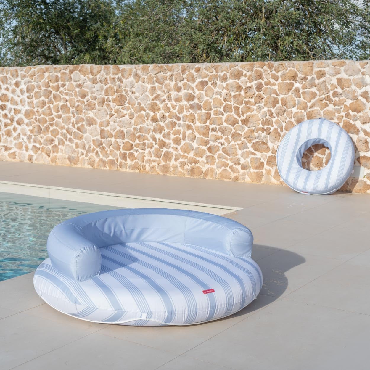 Flamingueo Colchoneta Piscina - Tumbona Hinchable - Extra Grande - Estructura Interior PVC - Funda Exterior Poliéster