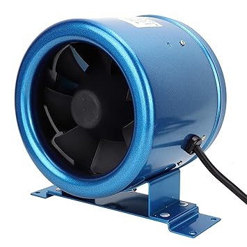 6In Inline Duct Fan 350CFM, 40W 5000 RPM Adjustable Speed Controller Duct Fan Exhaust Intake Fan for Hotels Meeting Rooms