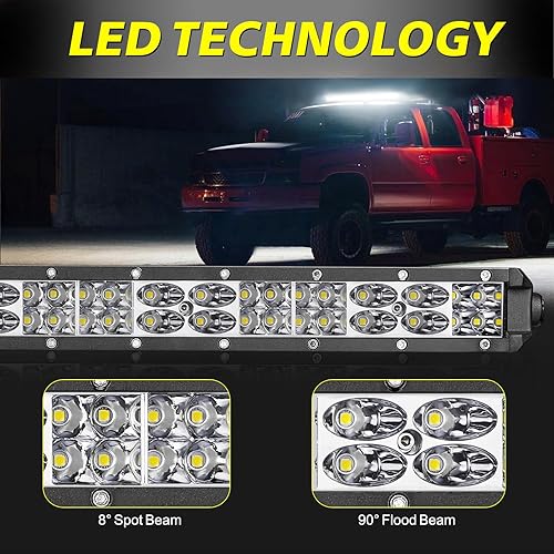 Miniatura 3 de Barra de luz LED delgada de 42 pulgadas, combo de inundación puntual de 360 W, barra de luz de conducción todoterreno de doble fila, barra de luz