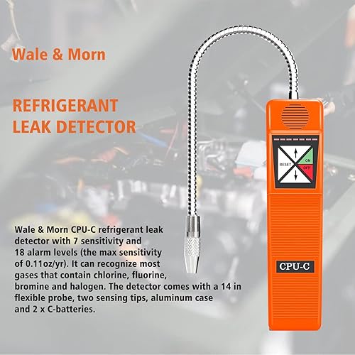 Miniatura 7 de Detector de fugas de refrigerante CPU-C, detector de fugas de gas freón, detector de fugas de CA, detector de fugas de halógeno para detectar varios