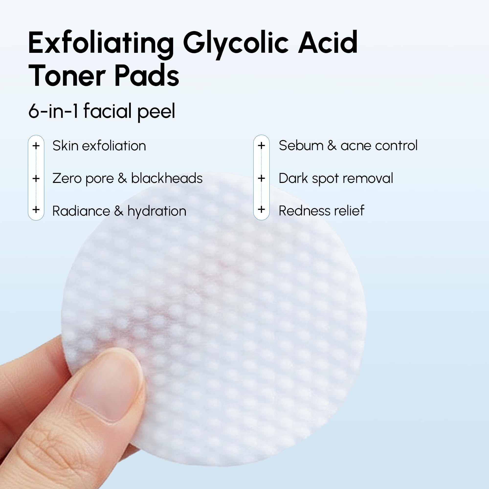 MAREE Glycolic Acid Pads - Toner Pads for Face Cleansing - Exfoliating Pad with Tea Tree Oil, Salicylic Acid & Vitamins E, B3, B5 - Acne Clearing, Skin Pore Resurfacing & Radiance Device - 50 Count