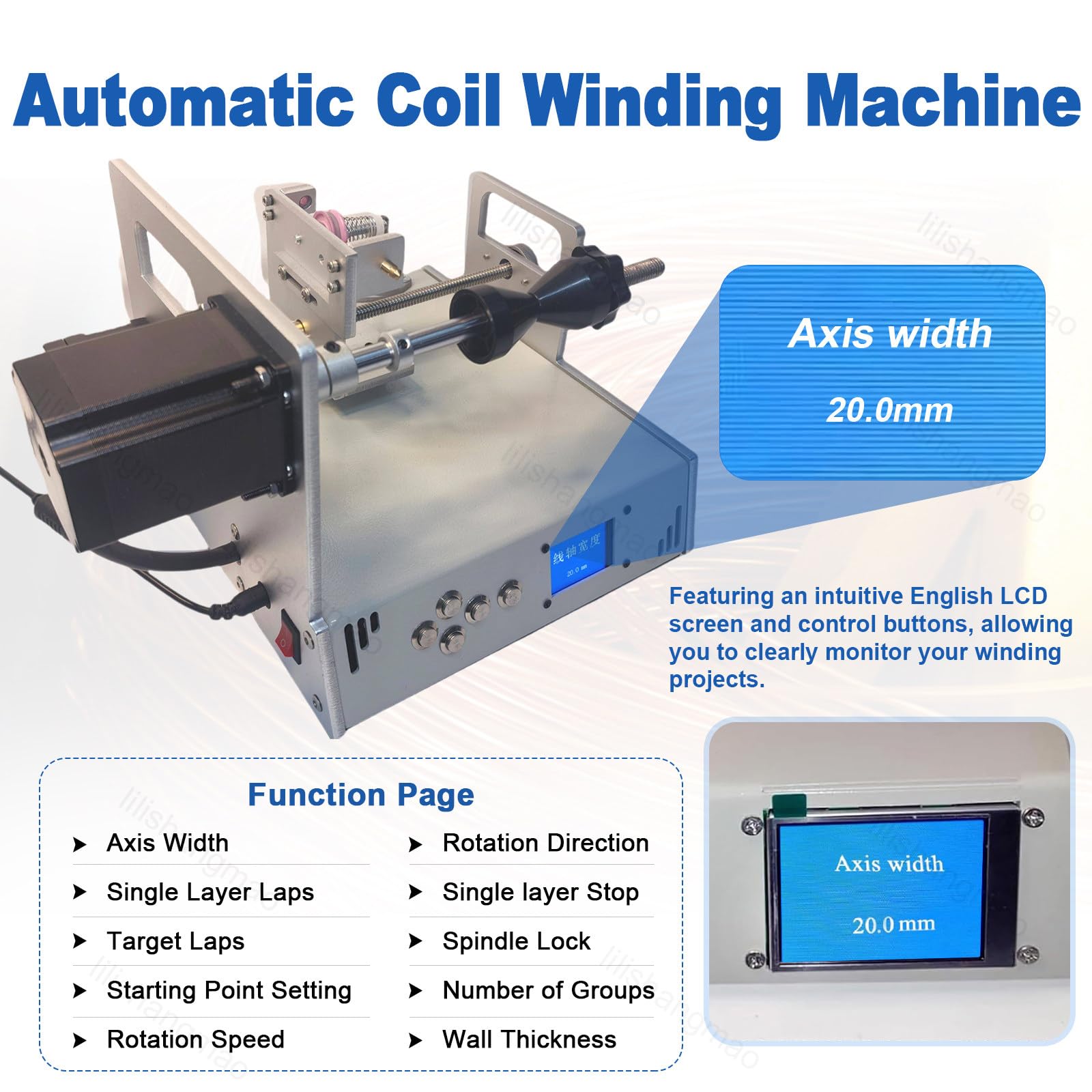 CNC-Tischwickelmaschine Mit Einstellbarer Windungszahl, Verfahrweg Und Geschwindigkeit – Zum Wickeln Von Transformatoren, Induktoren, Solenoiden Spulen