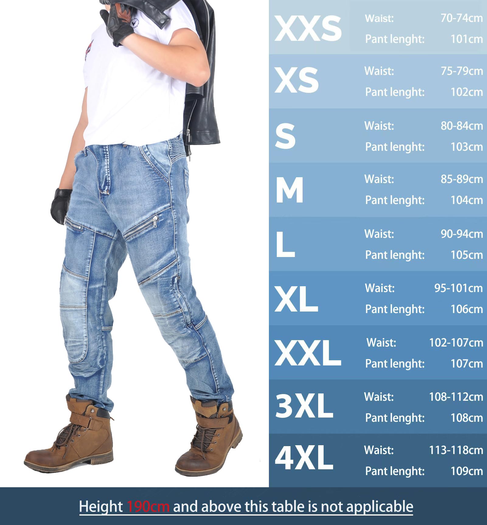 Pantaloni Moto Uomo/Donna, Jeans Moto in Aramide, Pantaloni da Moto con Protezioni,- Versione Invernali/Estivi
