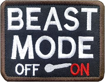 Antrix Beast Mode On Military Badge Emblem Patch Tactical Funny Hook and Loop Patches-3.5x2.75