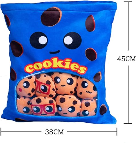 Miniatura 7 de REFAHB Yummy Cookie - Almohada de juguete de peluche, bonito cojín de felpa, delicioso paquete de postre de comida, regalo de cumpleaños (8 piezas