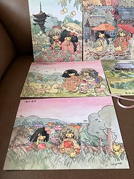 Amazon.co.jp: 高徳瑞女 ポストカード 山口 湯田 しおり レトロ ハガキ