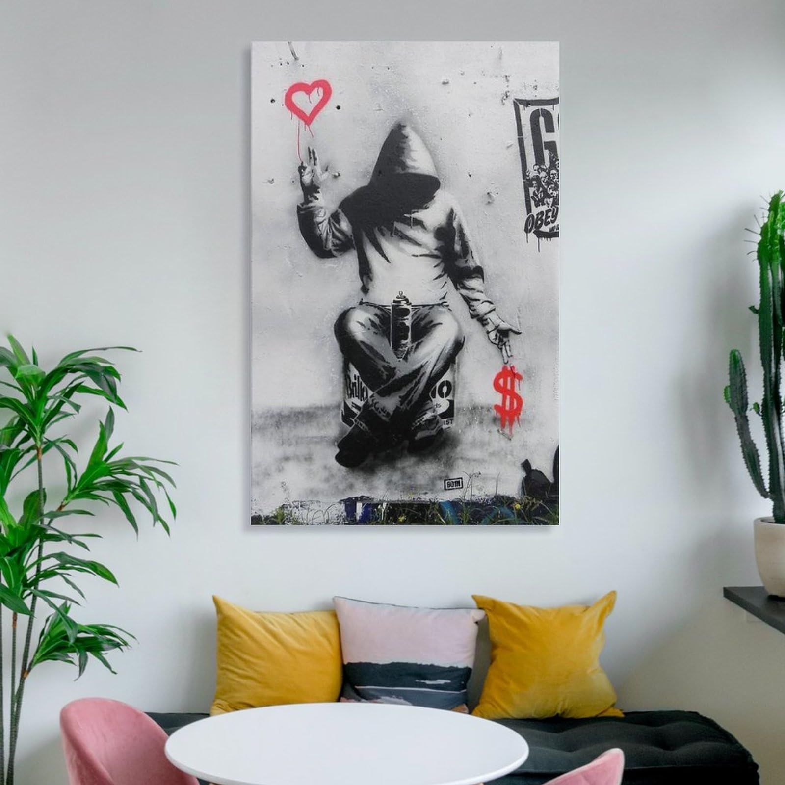 アートパネル アートポスター Banksy バンクシー 愛とお金 40x30cm 絵