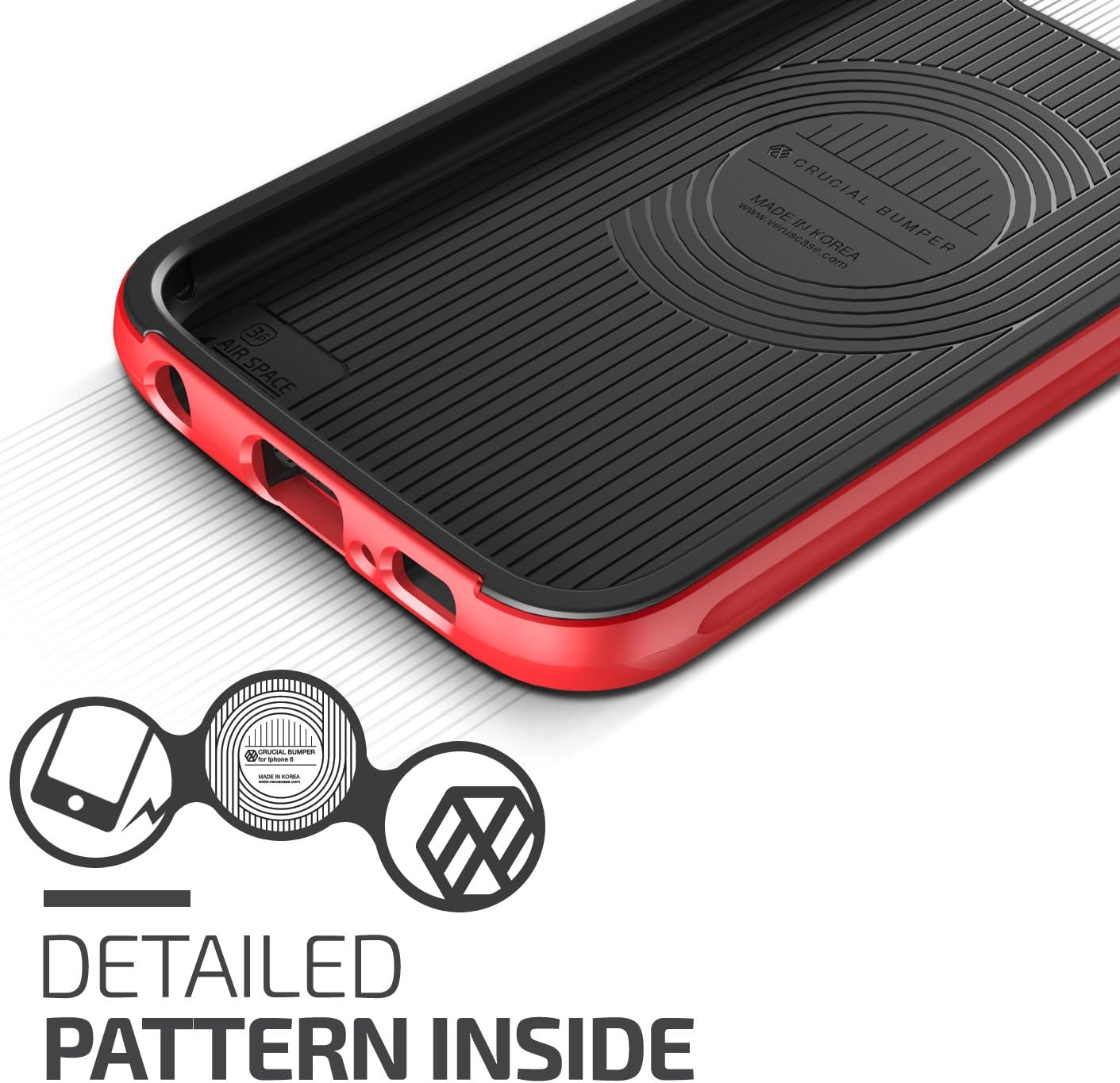 Galaxy S6 Case, Verus [Crucial Bumper][Red] - [Drop Protection][Low Profile][Slim Fit] For Samsung Galaxy S6