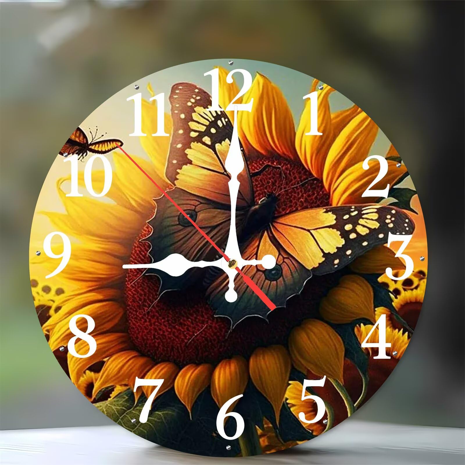 Horloge murale silencieuse sans tic-tac 35 cm pour sommeil paisible