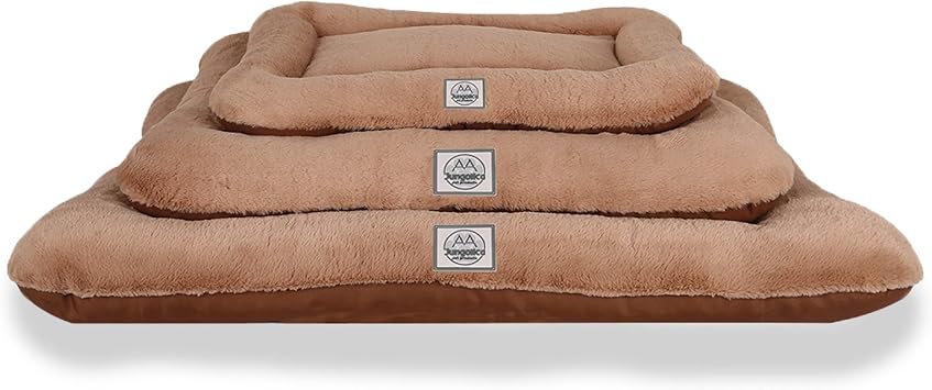Jungolica Sally Kedi ve Köpek Yatağı Vizon Kahve Küçük 52X70X10 cm,%100 Su Geçirmez Alezli, Çift Taraflı Dört Mevsim, Çıkarılabilir Yıkanabilir Minder, Konforlu Pet Yatağı (MEDIUM)