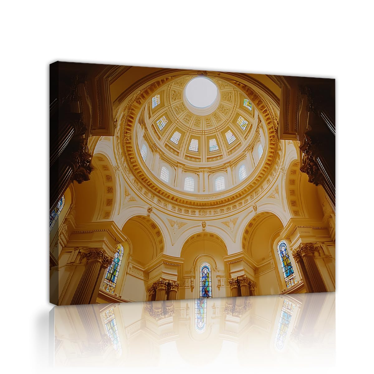 YUNART Architettura Arte murale Tela ad arco vintage Cupola Stampe interne su tela Decorazioni murali Grandi per soggiorno Ufficio pronto per essere appeso 50x70cm Telaio interno