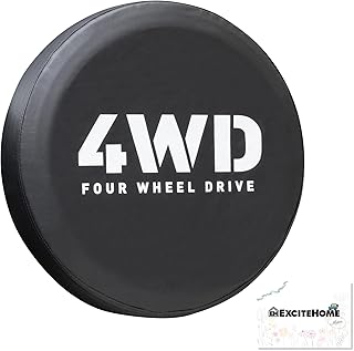 EXCITEHOME ジムニー タイヤカバー JB64 純正サイズ スペアタイヤカバー 防水 耐久PVCレザー 縫製強化 ゴム3本仕様 簡単装着 JB23 JA22 JA12 JA11 JA71 (４WD・黒）