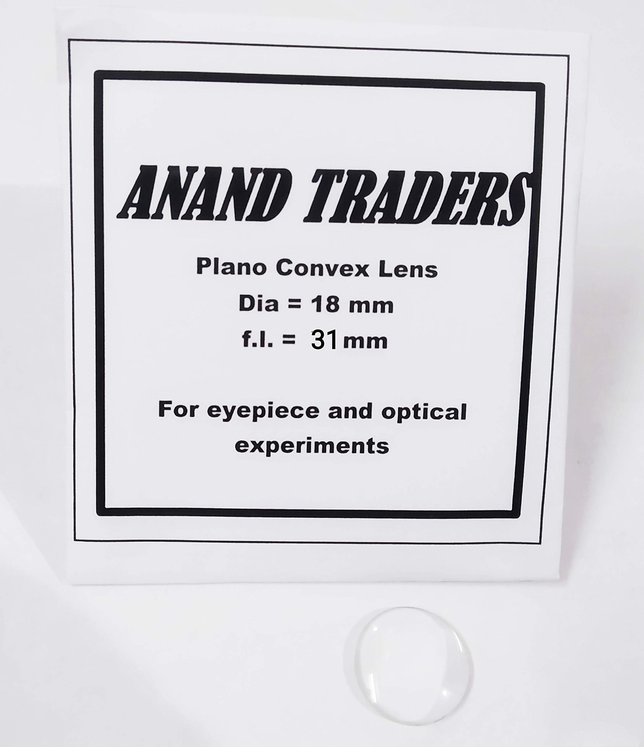 18mm plano convex lens with 31mm focal length for DIY telescope eyepiece experiment