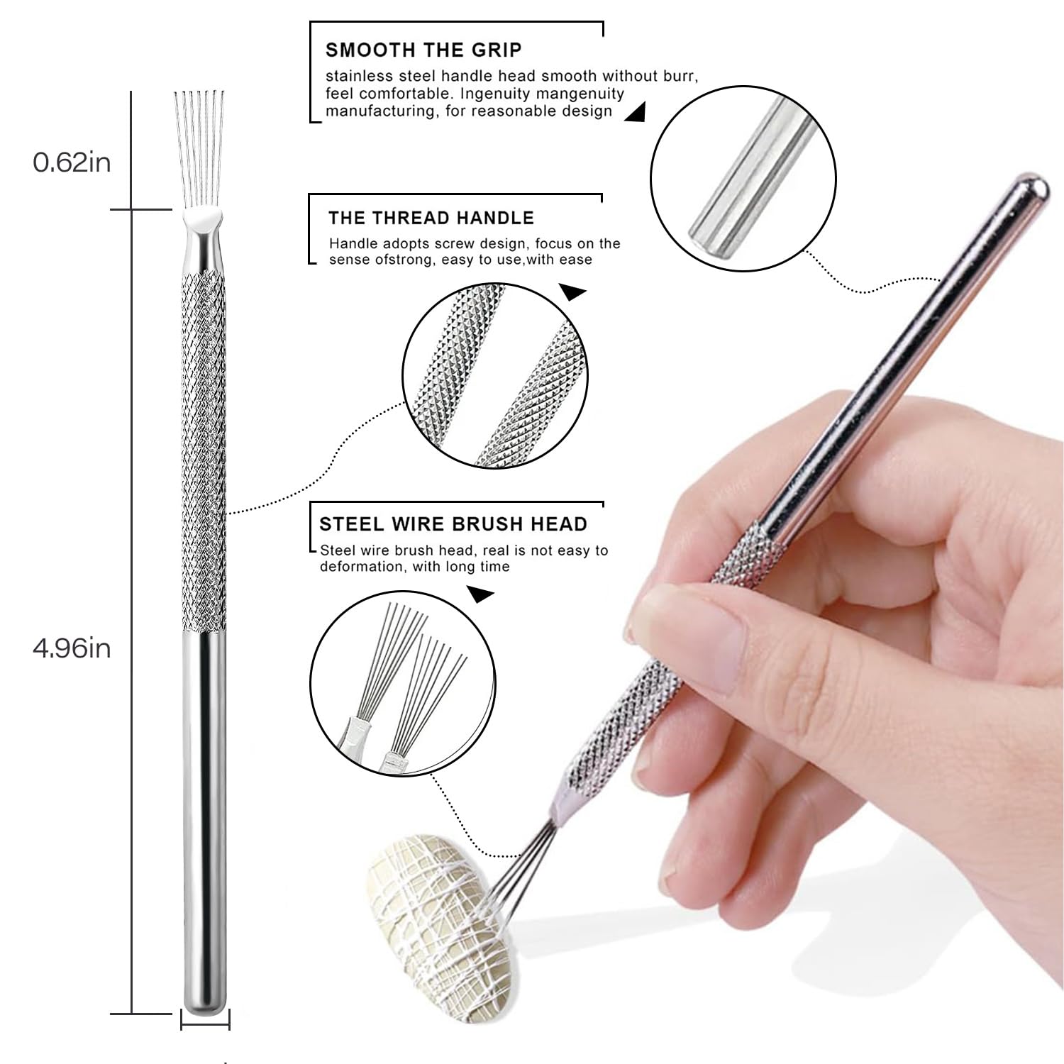2 pezzi in acciaio inox righe linee Nail Art penne linea strumento di pittura multifunzionale 7 pin Nail Art strumento antiscivolo maniglia design linea pennello nail art