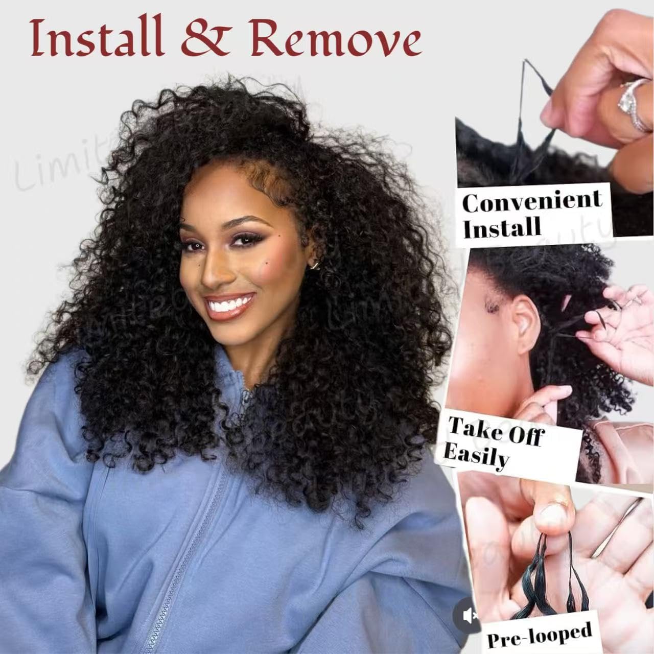 Amazon.com : Water Wave Crochet Human Hair Knotless Pre 