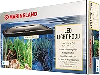 Marineland LED Aquarium Light Hood 24x12 Inch - Shimmering Sunlight Effect & Blue Night Light for 15-30 Gallon Tanks