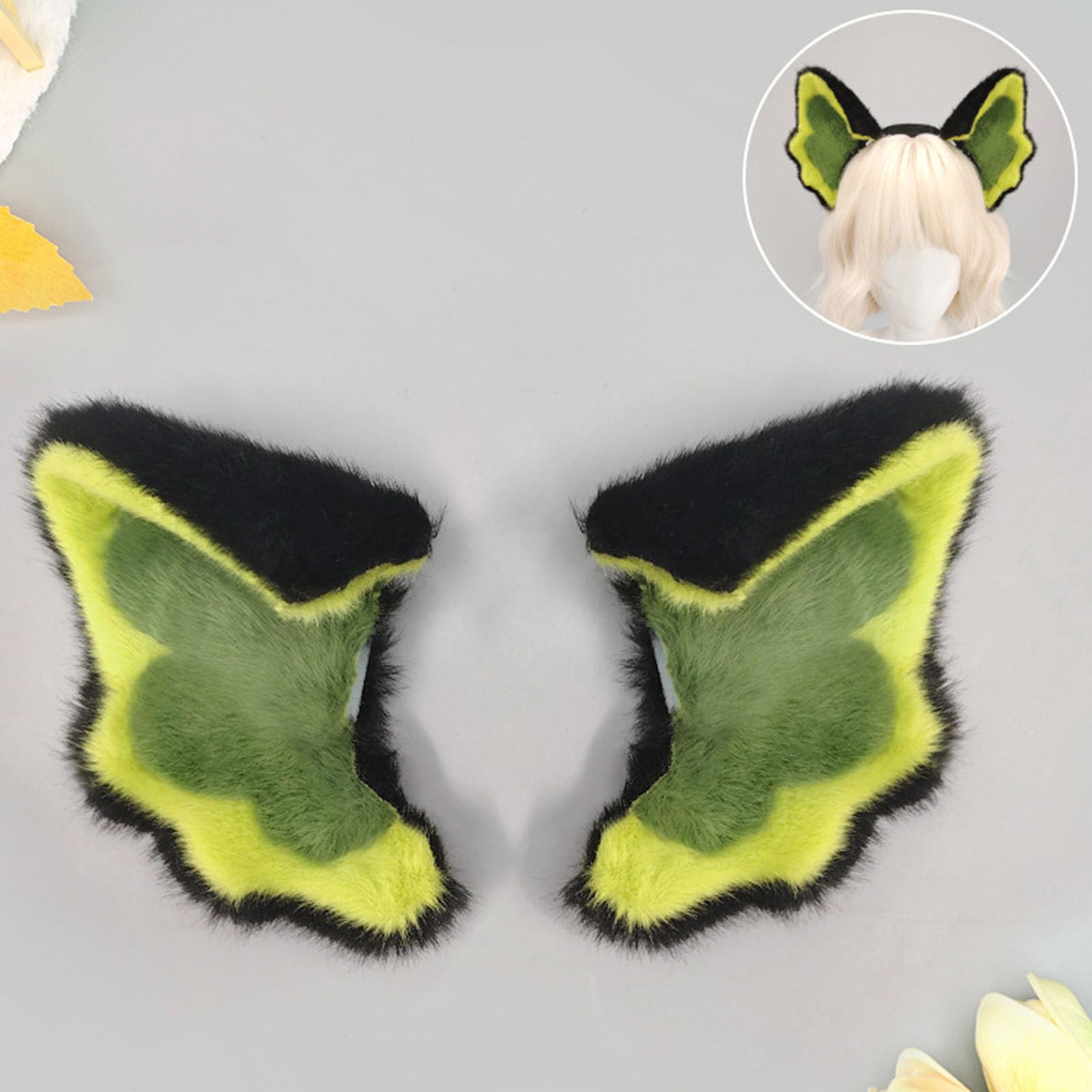 Diadema de orejas de gatito para niñas, orejas dinámicas para cosplay, disfraces, máscaras, Halloween, cosplay, fiesta, orejas de movimiento interactivo