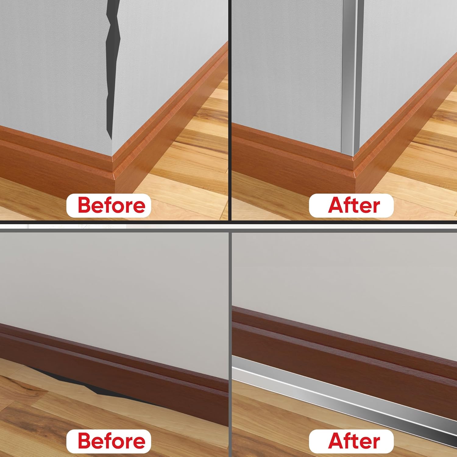 Wall Corner Protector Peel and Stick Wall Molding Trim Flexible Self Adhesive Inside & Outside Wall Corner Guards Molding Trim for Wall Edge Corner Ceiling, 0.8 in x 20 Ft, Silver - Image 5