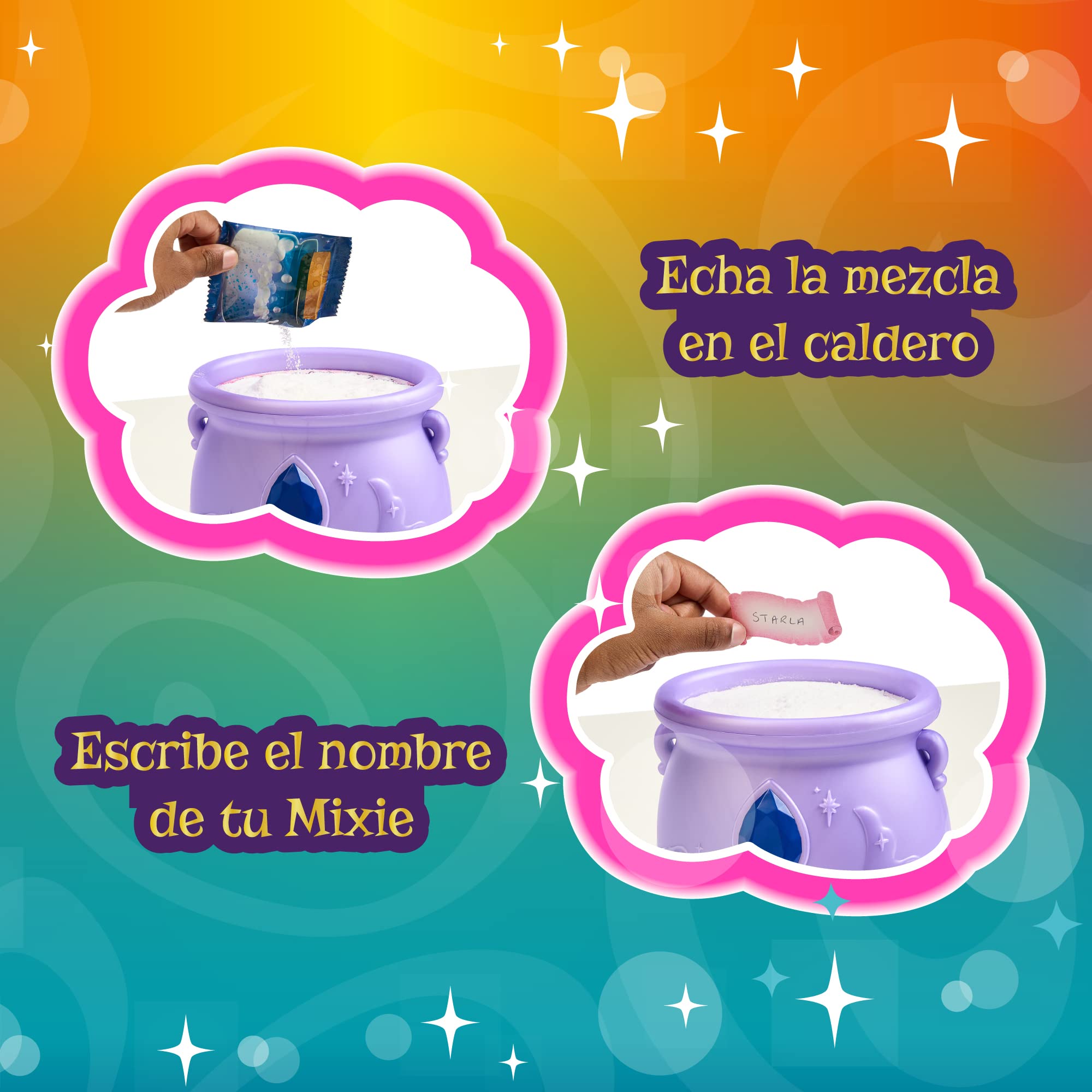 Magic Mixies Magicolor Surprise, calderón de tamaño Mediano, Juguete de Magia, poción mágica, con un Peluche Mixie, 6 Modelos para coleccionar, a Partir de 5 años, Famosa (MGX08000)