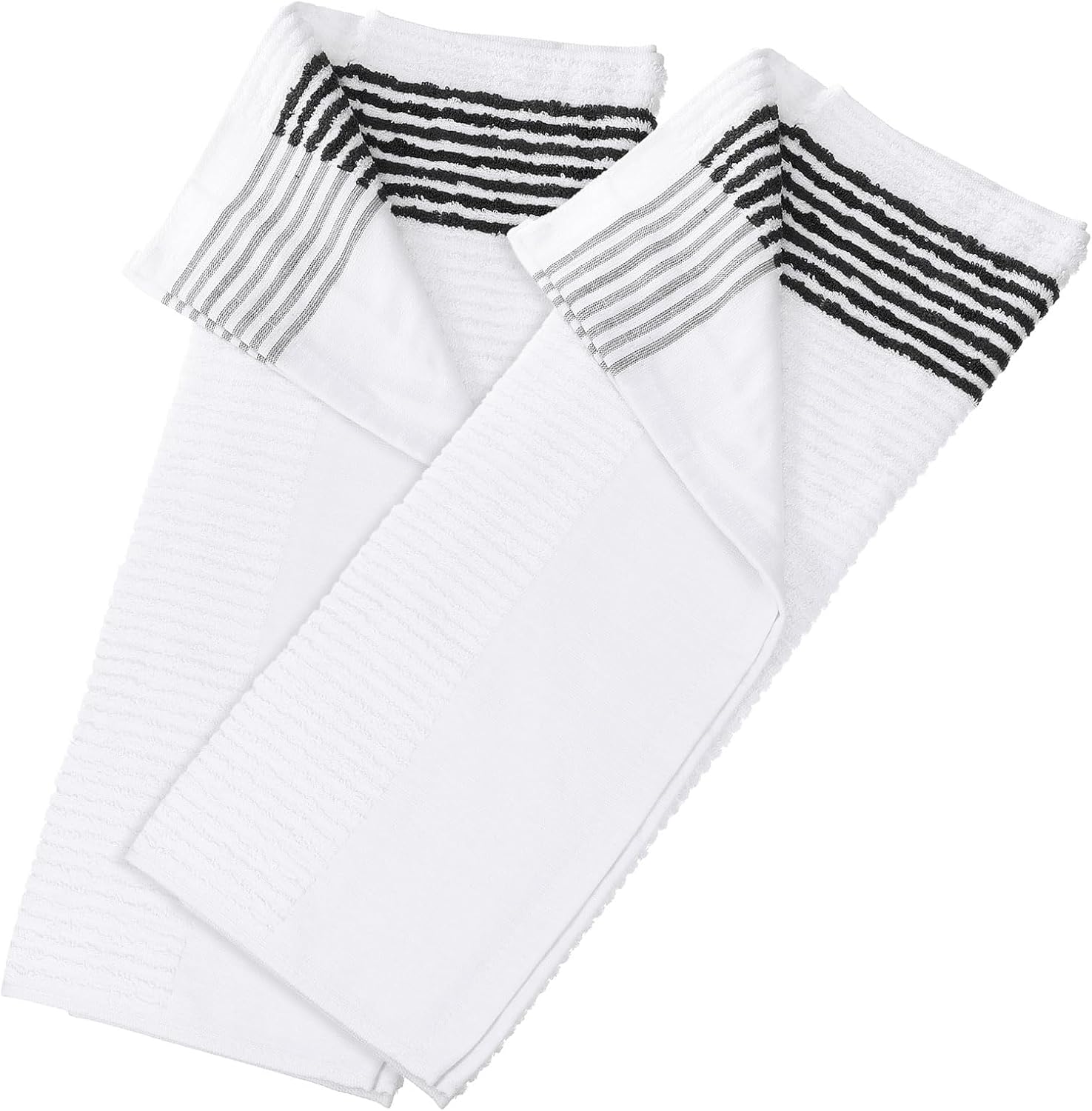 PATIKIL Large Caddy Towel 22" x 44", 2 Pcs Caddie Style Golf Towels Cotton Camping Towels for Golf Bags Golfers Tour Player Club, Blue-White