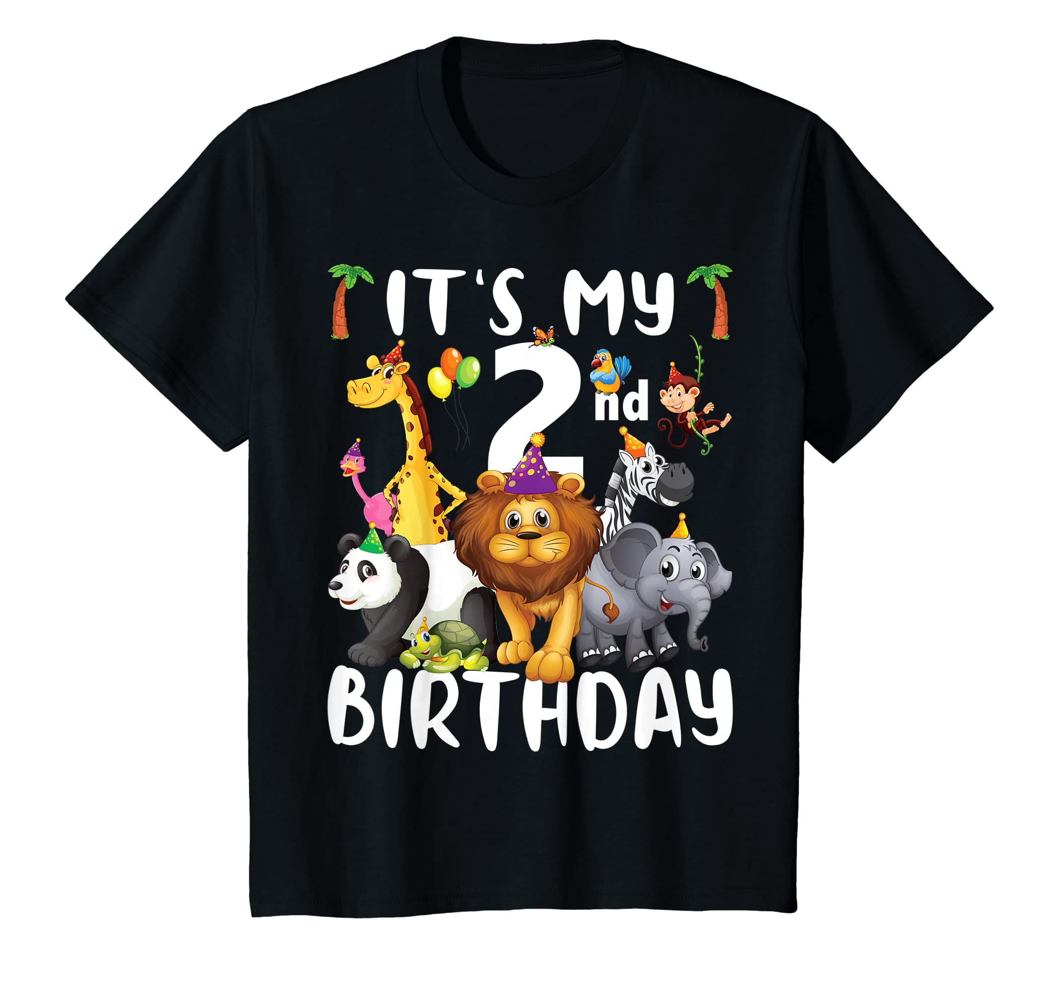 Kids Its My 2nd Birthday Zoo Shirt Safari Jungle Animals Lover T-ShirtOEKO-TEX STANDARD 100