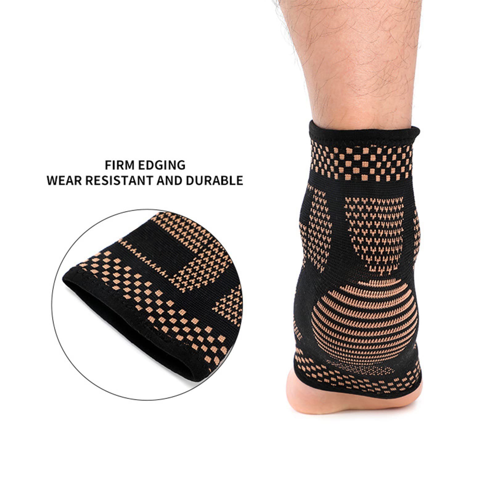 Fascia Per Caviglia Con Infusione Di Rame - Coppia Di Calze A Compressione Per Uomo E Donna, Per Tendinite, Fascite Plantare, Dolore