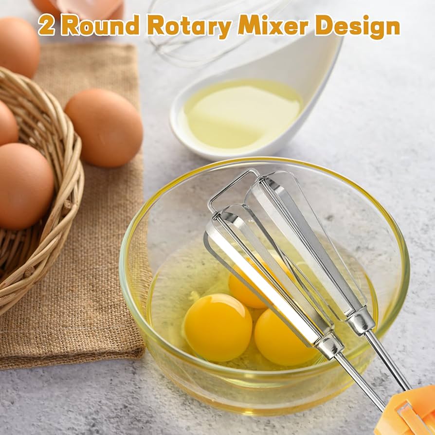 Amazon.com: Stainless Steel Egg Whisk, rotated Hand Crank