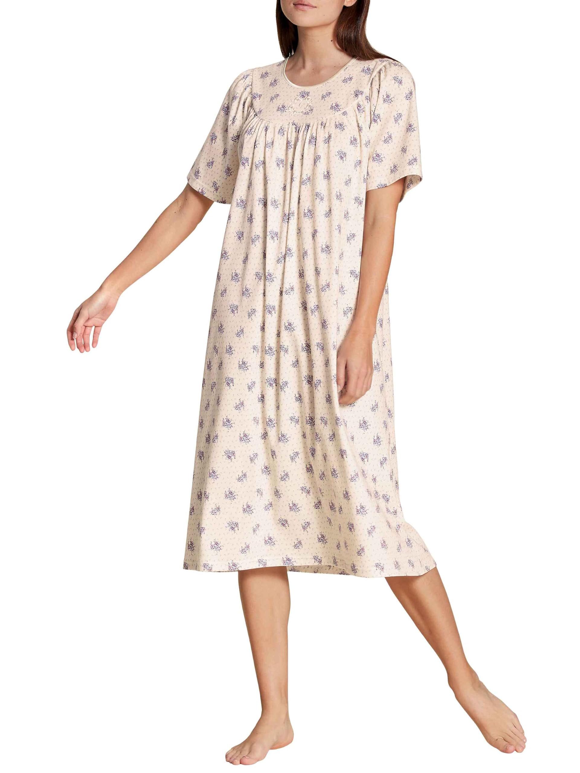 CALIDA Women's Soft Cotton Nightdress, Cold Rose, Standard