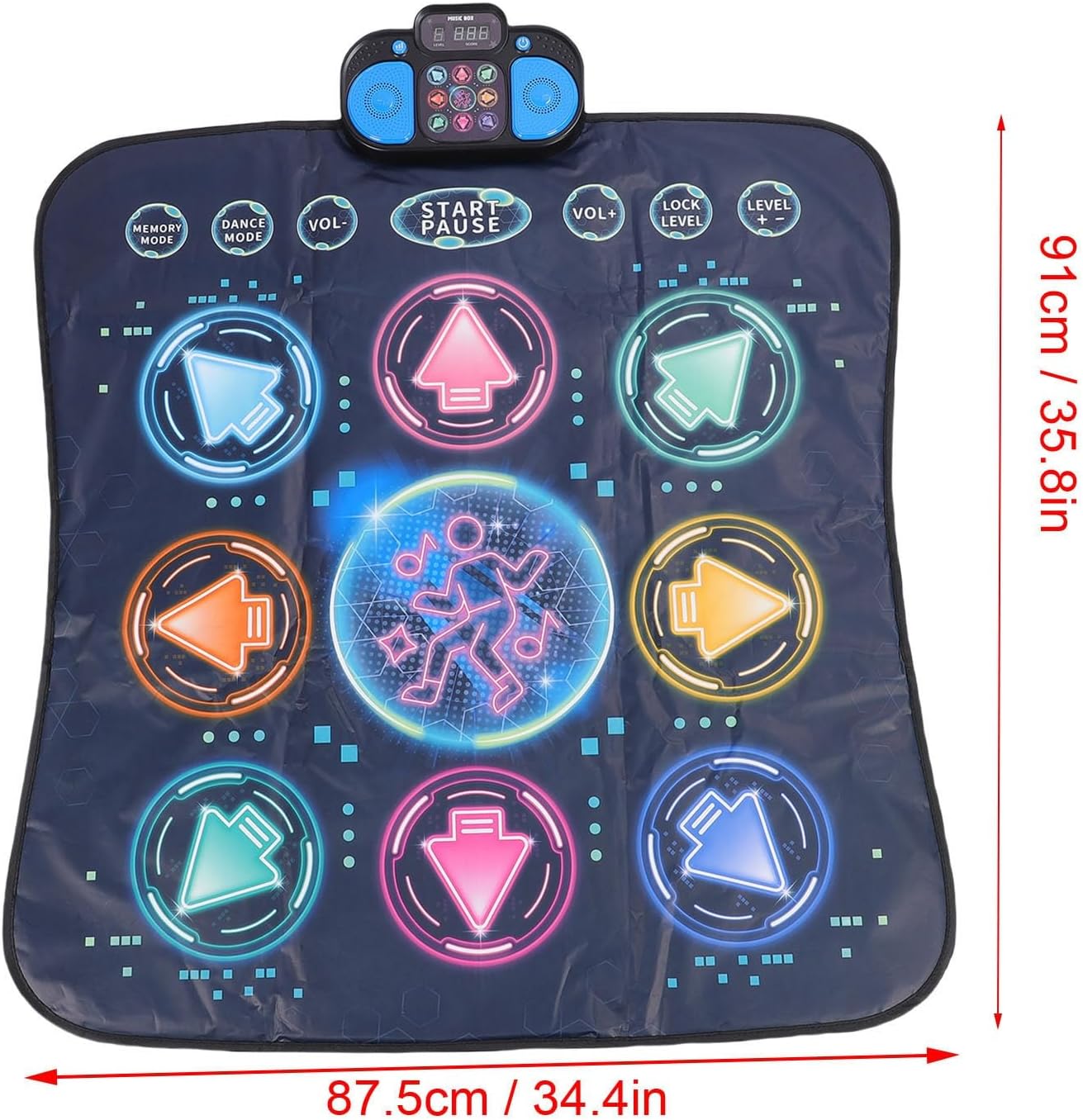 Cuifati Dance Pad, Safe Various Difficulty Levels Lightweight Enhance Teamwork Improve Children Coordination Ability Dance Mat for School