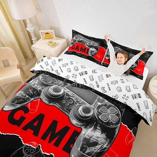 Miniatura 27 de Juego de funda de edredón musical vintage, tamaño individual, diseño retro de los años 80, para niños y niñas, juego de funda de edredón con diseño
