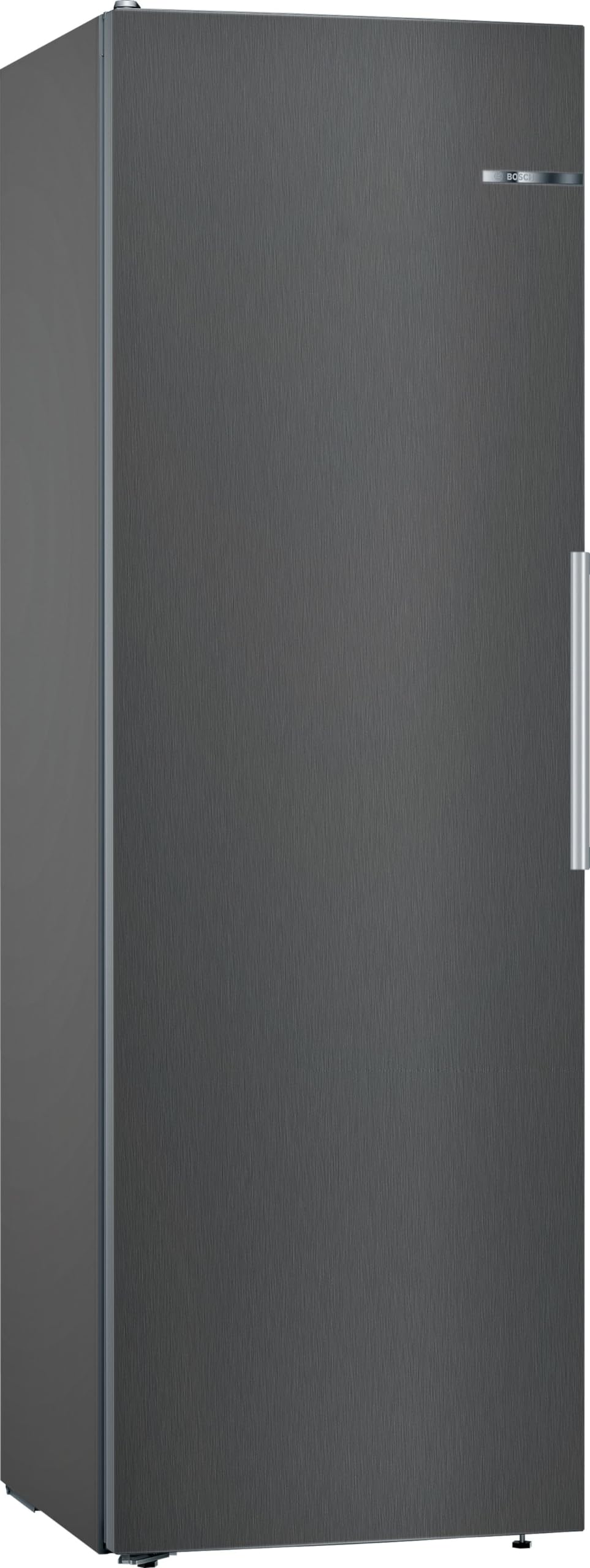 Bosch KSV36VXDP, Serie 4 Kühlschrank, 186 x 60 cm, 346 L, VitaFresh XXL Schubladen - längere Frische, Flaschenablage, Easy Access Shelfs aus Glas, LED-Beleuchtung, Gebürsteter schwarzer Stahl