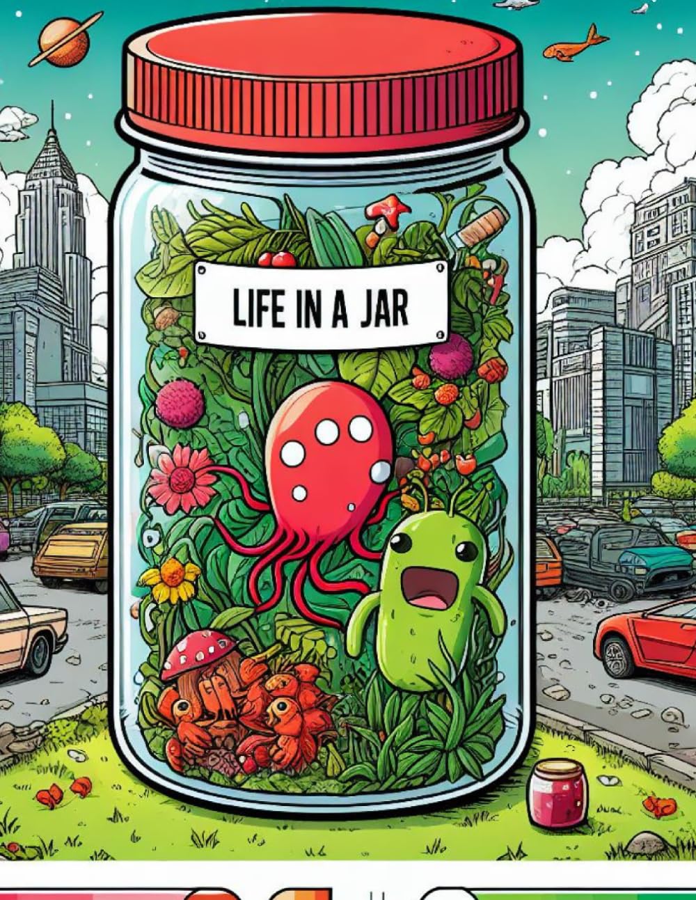 Life In a Jar Coloring Book With Super Cute Illustrations About Life Inside Jars Animals, Foods, Flowers, Fantasy Creatures: Life In a Jar Coloring Book